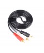 3.5 MM Male Jack to AV 2 RCA Male Stereo Music Audio Cable Cord AUX for Mp3 Pod Phone TV Sound Speakers 1.5M