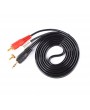 3.5 MM Male Jack to AV 2 RCA Male Stereo Music Audio Cable Cord AUX for Mp3 Pod Phone TV Sound Speakers 1.5M