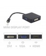 Mini Display Port DP to HDMI VGA DVI BLACK for Microsoft Surface pro 1 2 3 4