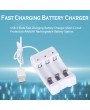 USB 3 Slots Fast Charging Battery Charger Short Circuit Protection AAA/AA Rechargeable Battery Station