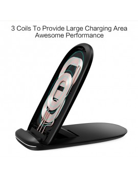 Fast Qi Wireless 10W 3Coil Charger Charging Foldable Pad Stand Dock For iPhone X 10 8/8 Plus Samsung Note8 S8 S7 #G600