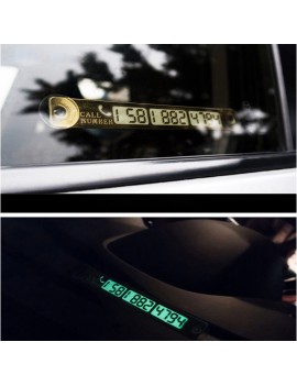 Car Parking Card Luminous Temporary Phone Number Card Plate Notification Accessories