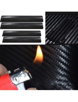 4Pcs Fiber Car Door Sill Scuff Welcome Pedal Protect Carbon Stickers Accessories