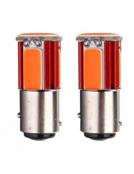 2pcs 1157 BAY15D COB LED Auto Car Tail Stop Brake Light Turn Signal Red Bulb Lamp