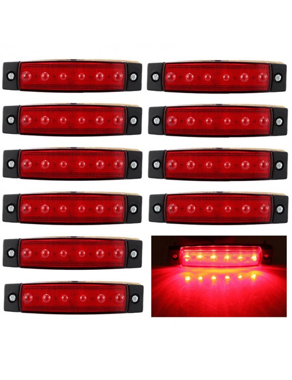 1 x 12V 6 LED Truck Boat BUS Trailer Side Marker Indicators Light Lamp