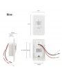 PIR Sensor Switch AC220V Motion Activated Auto ON OFF LED Lamp Switch US Plug