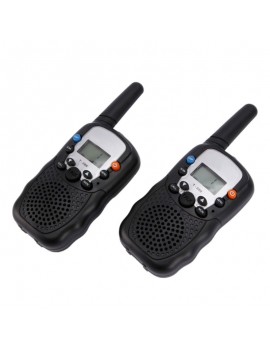 2pcs BELLSOUTH T-388 Handheld 409MHz-410MHz 22-CH Walkie Talkie Interphone Black
