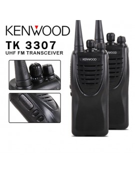2pcs Kenwood TK-3307 16CH UHF 2 Way Radio Walkie Talkie Transceiver Rechargeable