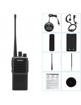 LEADZM LE-C2 Single USB Cable Chargeable Handheld Walkie Talkie with 2800mAh Battery & Charger & Earphone