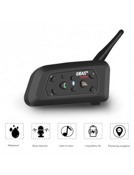 V6 Pro Motorcycle Intercom Bluetooth Helmet Headset With Microphone 1200m GPS Moto KTM For 6 Riders