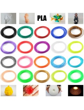 20pcs 10m 1.75mm PLA Filament for 3D Printer Pen 20-Assorted Color